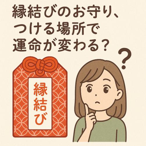 縁結びのお守り、つける場所で運命が変わる？効果を最大限に引き出す持ち方ガイド