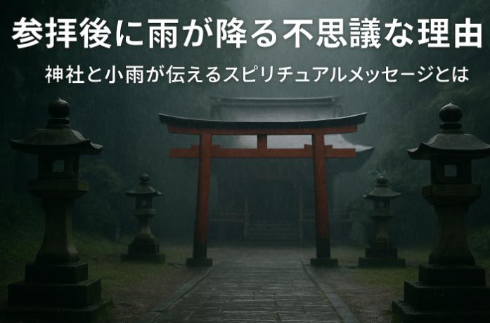 参拝後に雨が降る不思議な理由|神社と小雨が伝えるスピリチュアルメッセージとは